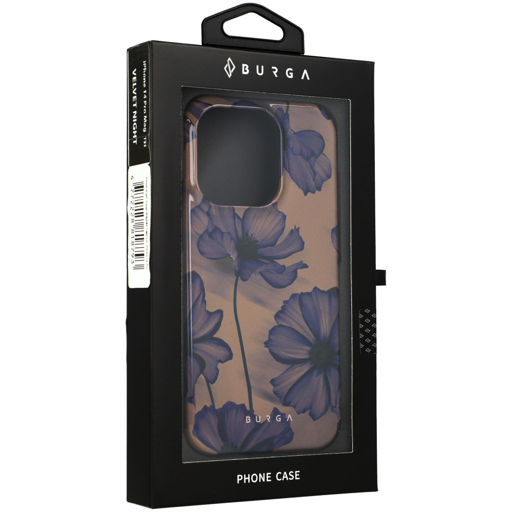 Ekskluzywne etui Burga Velvet Night Tough do iPhone 14 Pro, brązowo-granatowe